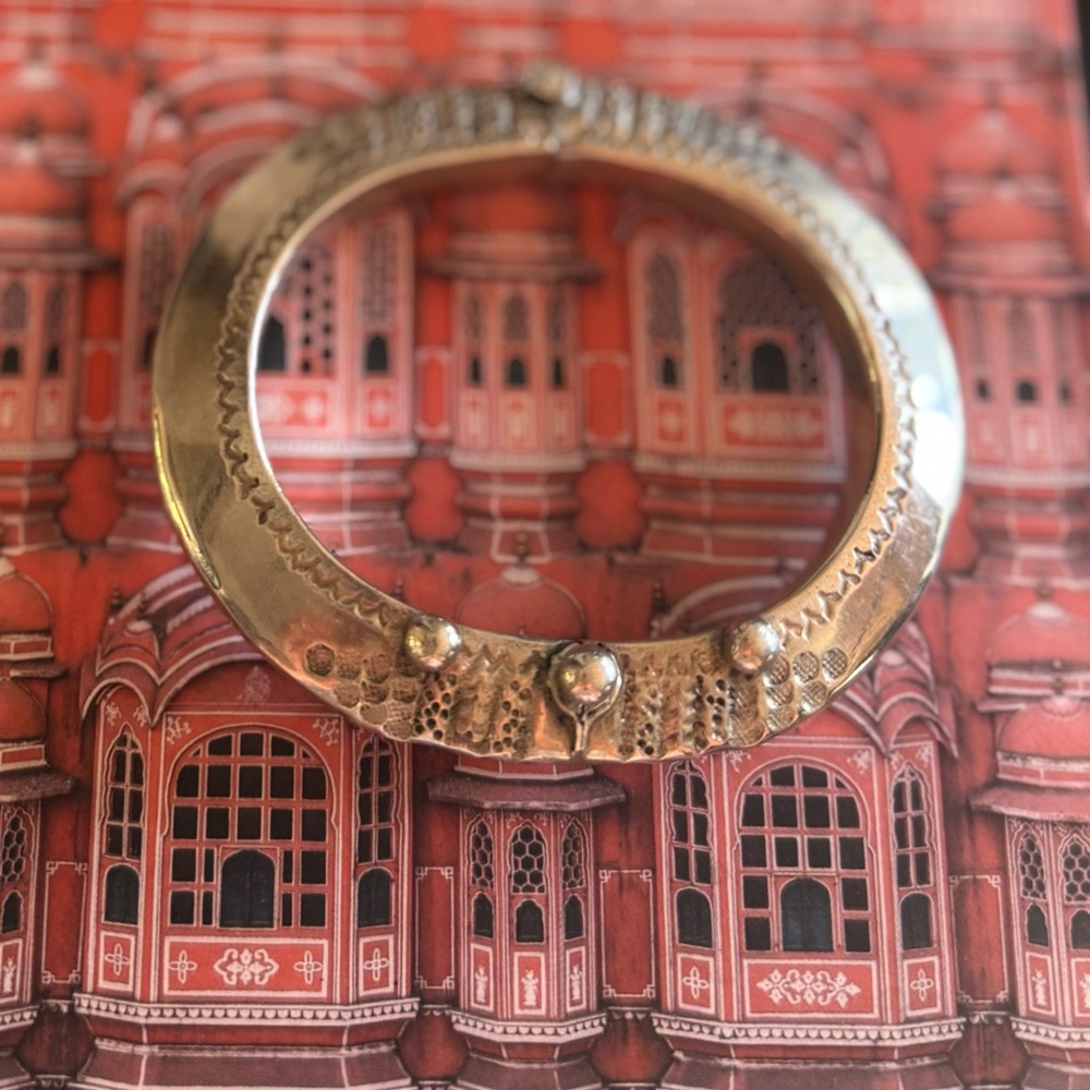 Vintage Tribal  Silver Bangle Bracelet